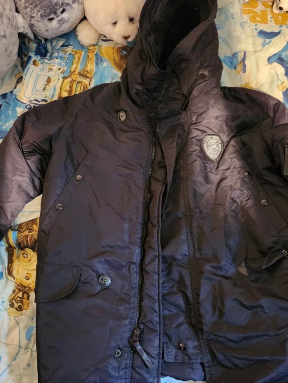 Vintage Alpha Industries N-3B Parka w/ Airport Traffic Enforcement Patch Retired